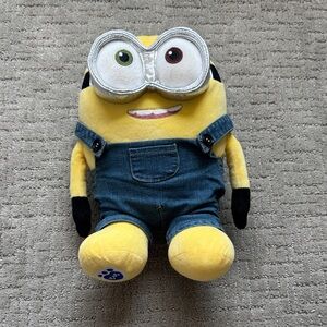 Build-A-Bear Minion (Bob) Plush with Yellow and Blue Outfit